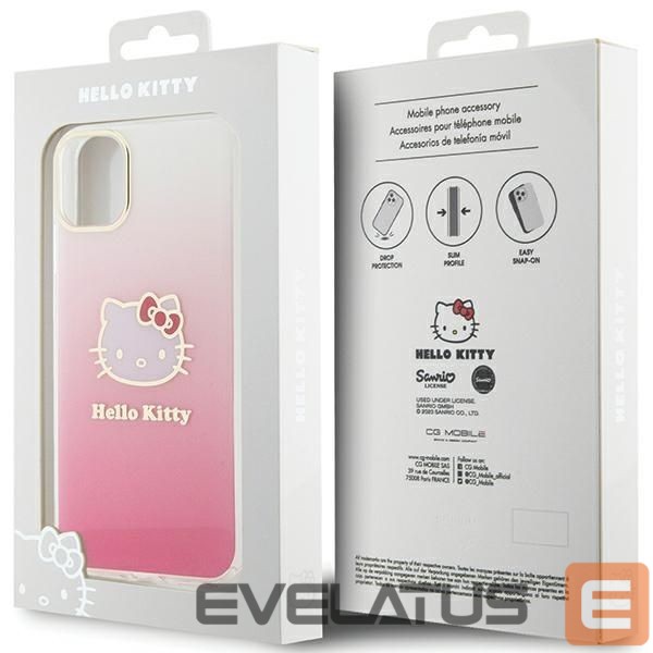 Back panel cover Hello Kitty Hello Kitty IML Gradient Electrop Kitty Head Case for iPhone 11 / Xr - Pink