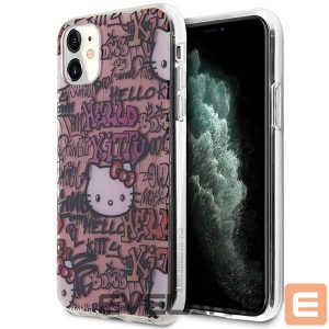 Back panel cover Hello Kitty  Hello Kitty IML Tags Graffiti case for iPhone 11 / Xr - pink 