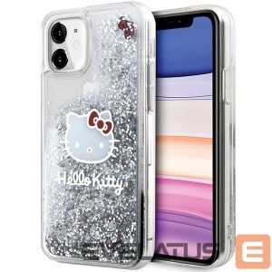 Back panel cover Hello Kitty  Hello Kitty Liquid Glitter Charms Kitty Head Case for iPhone 11 / Xr - Silver 