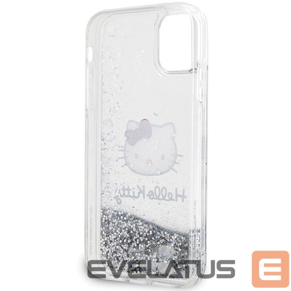 Back panel cover Hello Kitty Hello Kitty Liquid Glitter Charms Kitty Head Case for iPhone 11 / Xr - Silver