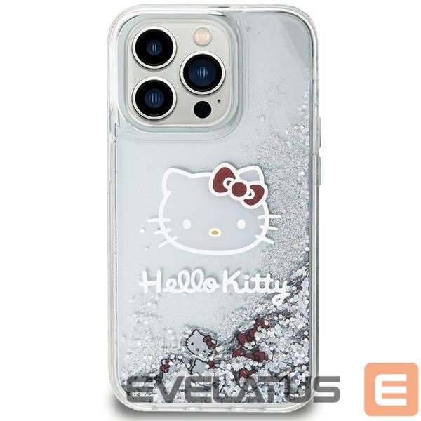 Back panel cover Hello Kitty Hello Kitty Liquid Glitter Charms Kitty Head Case for iPhone 11 / Xr - Silver