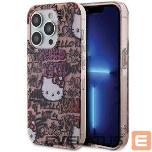 Back panel cover Hello Kitty  Hello Kitty IML Tags Graffiti case for iPhone 13 Pro Max - pink 
