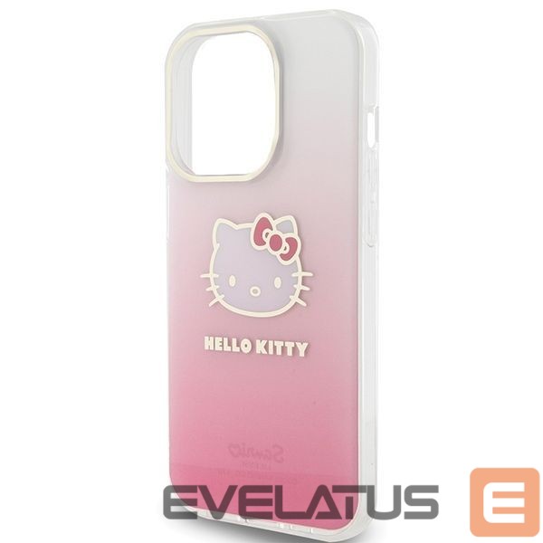 Back panel cover Hello Kitty Hello Kitty IML Gradient Electrop Kitty Head case for iPhone 14 Pro - pink