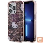 Back panel cover Hello Kitty  Hello Kitty IML Tags Graffiti case for iPhone 14 Pro Max - pink 