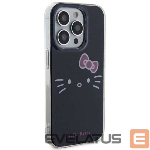 Back panel cover Hello Kitty Hello Kitty IML Kitty Face case for iPhone 15 Pro - black