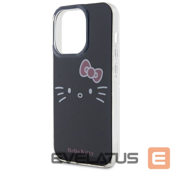 Back panel cover Hello Kitty Hello Kitty IML Kitty Face case for iPhone 15 Pro - black