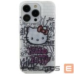 Back panel cover Hello Kitty  Hello Kitty IML Kitty On Bricks Graffiti case for iPhone 15 - white 