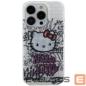 Back panel cover Hello Kitty  Hello Kitty IML Kitty On Bricks Graffiti case for iPhone 15 - white 