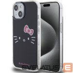 Back panel cover Hello Kitty  Hello Kitty IML Kitty Face case for iPhone 15 - black 
