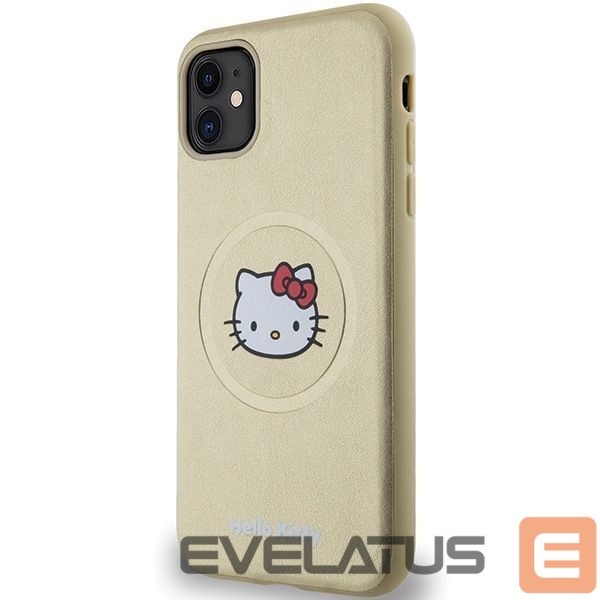 Back panel cover Hello Kitty Hello Kitty Leather Kitty Head MagSafe case for iPhone 11 / Xr - gold