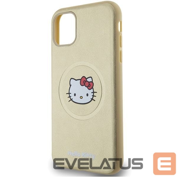 Back panel cover Hello Kitty Hello Kitty Leather Kitty Head MagSafe case for iPhone 11 / Xr - gold