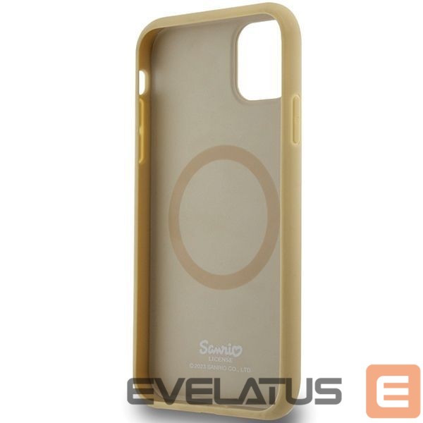 Back panel cover Hello Kitty Hello Kitty Leather Kitty Head MagSafe case for iPhone 11 / Xr - gold