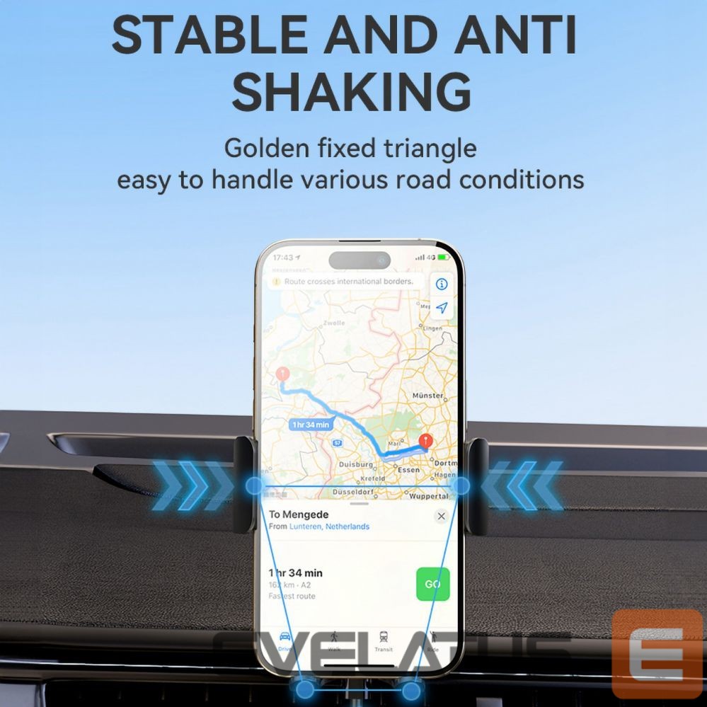 Auto holder Wozinsky Wozinsky WUMID Car Dashboard Phone Holder with 15W Inductive Charger - Black