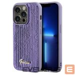 Back panel cover Guess  Guess Sequin Script Metal case for iPhone 13 Pro / 13 - purple 