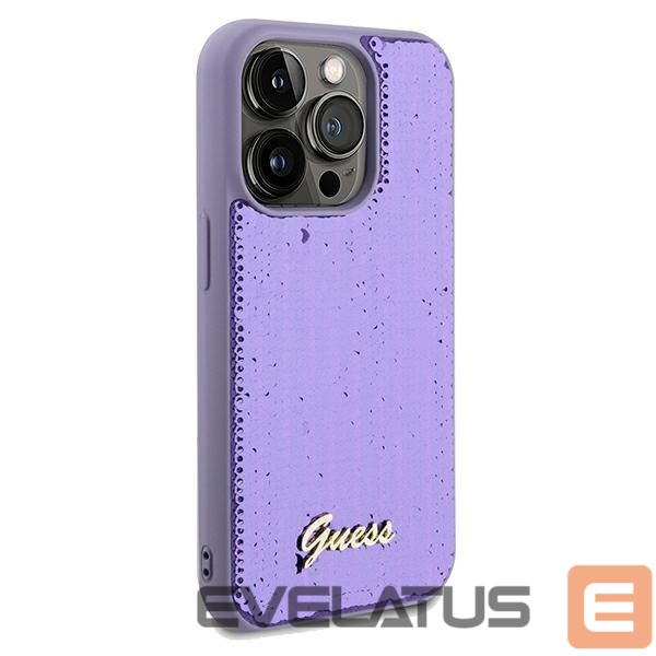 Back panel cover Guess Guess Sequin Script Metal case for iPhone 13 Pro / 13 - purple