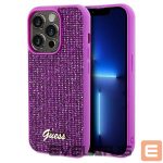 Back panel cover Guess  Guess Disco Metal Script case for iPhone 14 Pro - fuchsia