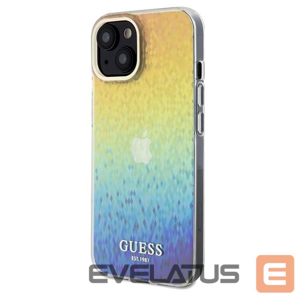 Back panel cover Guess Guess IML Faceted Mirror Disco Iridescent case for iPhone 14 / 15 / 13 - multicolor