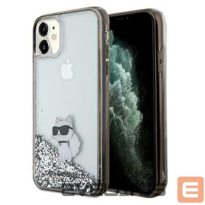 Back panel cover Karl Lagerfeld  Karl Lagerfeld Liquid Glitter Choupette case for iPhone 11 / Xr - transparent 