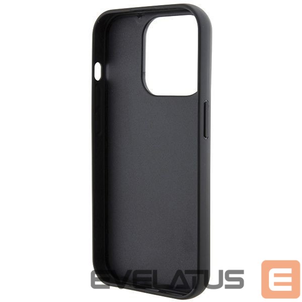 Back panel cover Karl Lagerfeld Karl Lagerfeld Gripstand Saffiano Choupette Pins case for iPhone 14 Pro - black