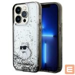 Back panel cover Karl Lagerfeld  Karl Lagerfeld Liquid Glitter Choupette case for iPhone 14 Pro - transparent 