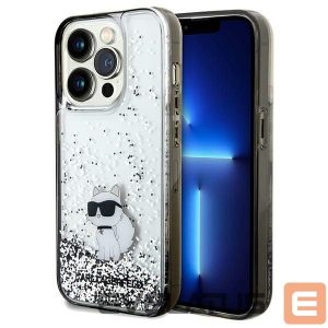 Back panel cover Karl Lagerfeld  Karl Lagerfeld Liquid Glitter Choupette case for iPhone 14 Pro - transparent 
