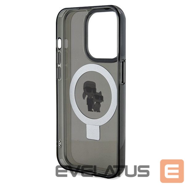 Back panel cover Karl Lagerfeld Karl Lagerfeld Ring Stand Karl&Choupette MagSafe case for iPhone 13 Pro Max - black