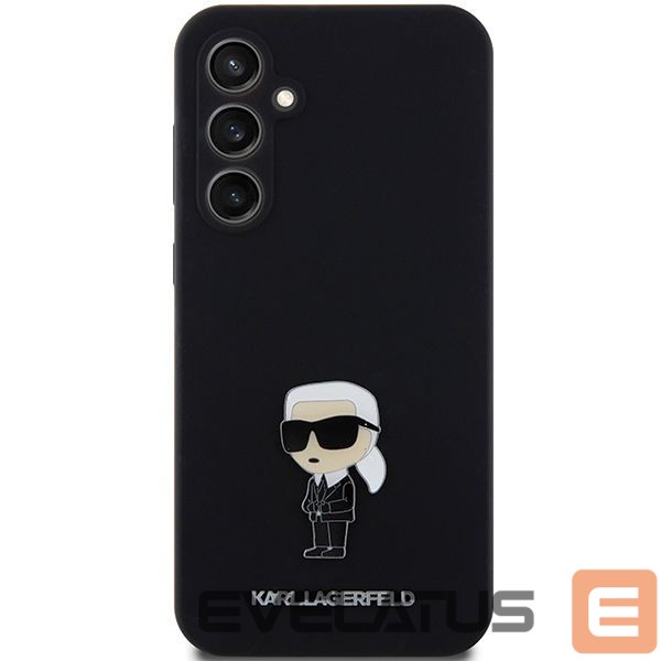 Back panel cover Karl Lagerfeld Karl Lagerfeld Silicone Ikonik Metal Pin case for Samsung Galaxy S23 FE - black