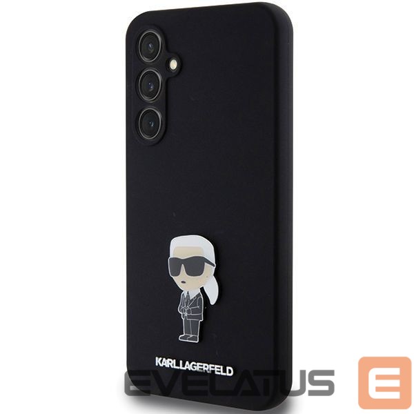 Back panel cover Karl Lagerfeld Karl Lagerfeld Silicone Ikonik Metal Pin case for Samsung Galaxy S23 FE - black