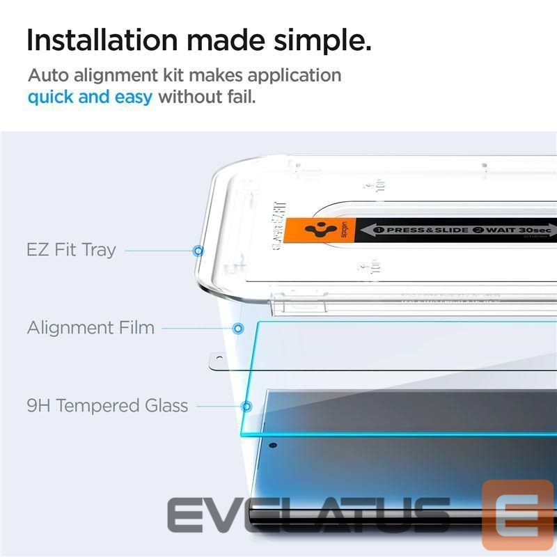Other Phone Accessory Spigen Spigen Glas.tR EZ Fit Tempered Glass for Samsung Galaxy S24 Ultra - 2 pcs.