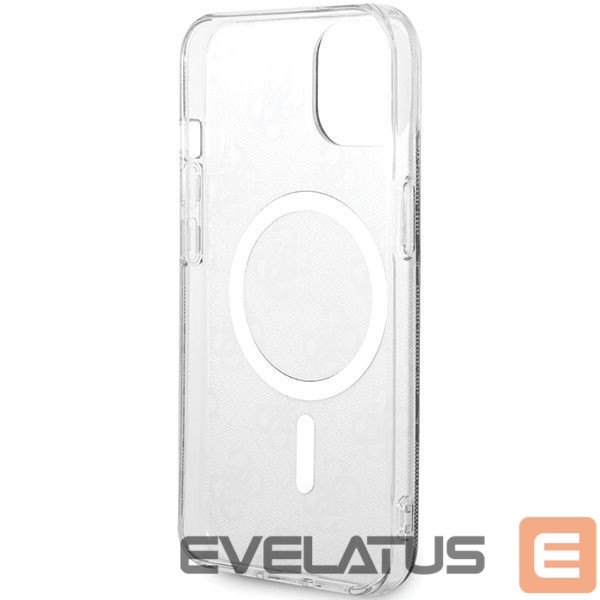 Back panel cover Guess Guess 4G MagSafe case for iPhone 15 Plus / 14 Plus - black