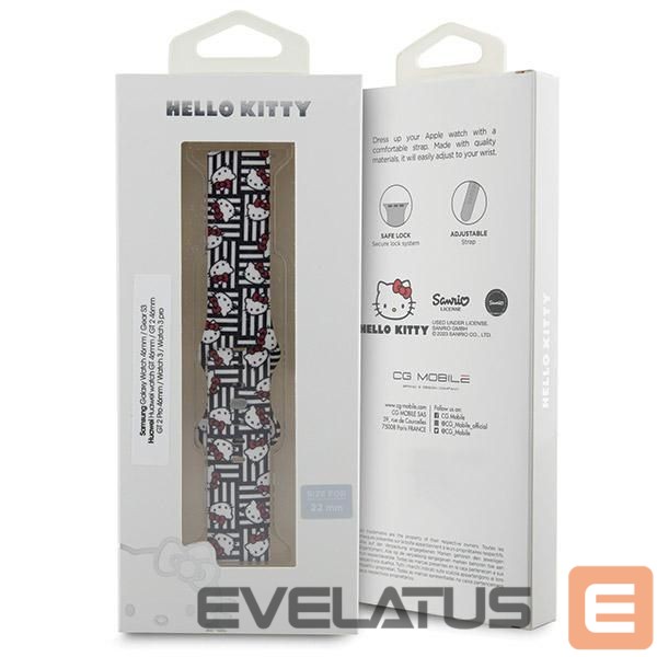 Other Phone Accessory Hello Kitty Hello Kitty Silicone Heads & Stripes universal 22mm - black