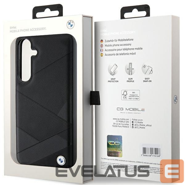 Other Phone Accessory BMW BMW BMHCS24M23RCGPK S24+ S926 black/black hardcase Signature Leather Crossing Lines Pattern