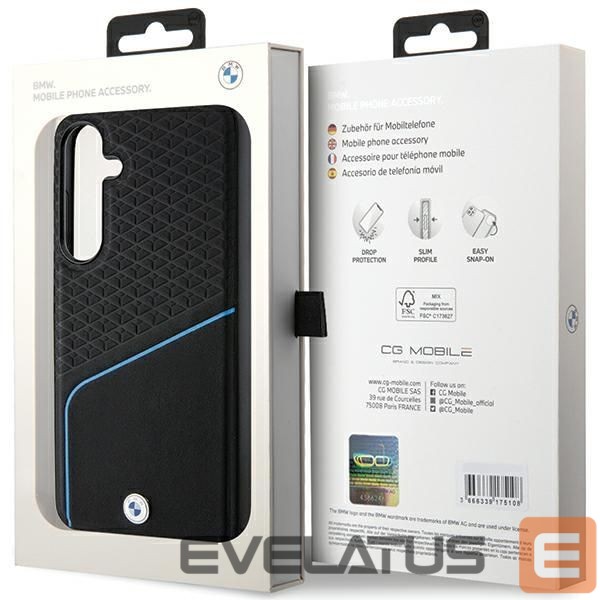 Other Phone Accessory BMW BMW BMHMS24M23RDCLK S24+ S926 black/black hardcase Signature Leather Textured & Line MagSafe