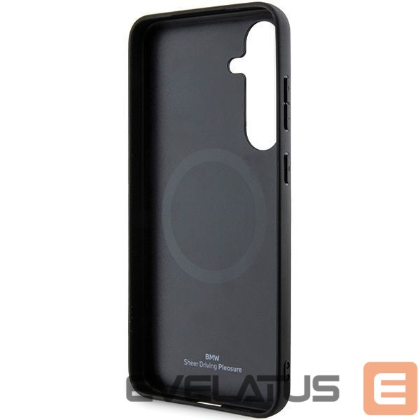 Other Phone Accessory BMW BMW BMHMS24S23RDCLK S24 S921 black/black hardcase Signature Leather Textured & Line MagSafe