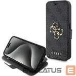Back panel cover Guess  Guess 4G Metal Logo case for iPhone 15 Pro - gray 