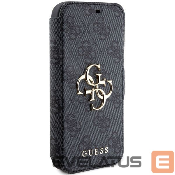 Back panel cover Guess Guess 4G Metal Logo case for iPhone 15 Pro - gray