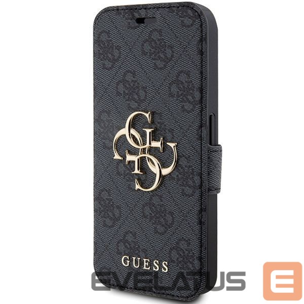 Back panel cover Guess Guess 4G Metal Logo case for iPhone 15 Pro - gray