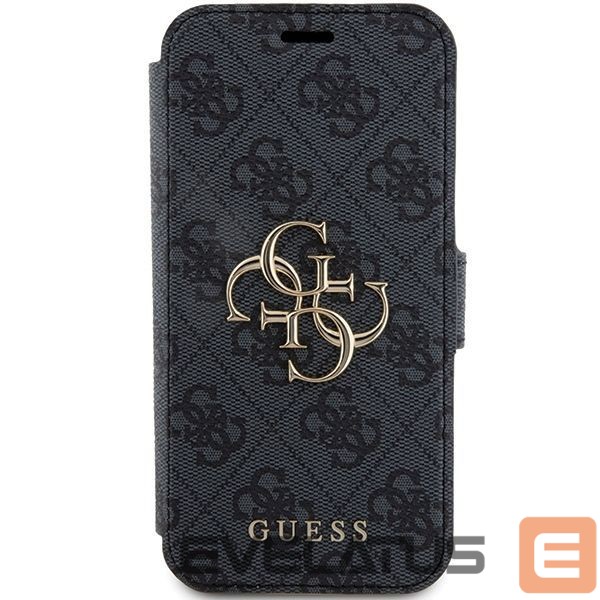 Back panel cover Guess Guess 4G Metal Logo case for iPhone 15 Pro - gray