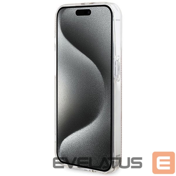 Back panel cover Guess Guess IML 4G Gold Stripe case for iPhone 14 Pro Max - pink