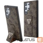 Other Phone Accessory Guess  Guess Grip Stand 4G Triangle Strass Case for Samsung Galaxy S24 Ultra - Brown 