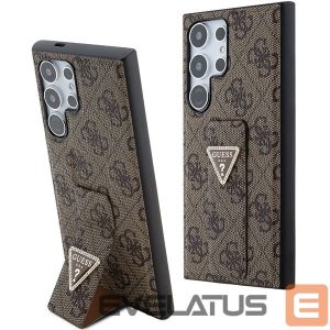 Other Phone Accessory Guess  Guess Grip Stand 4G Triangle Strass Case for Samsung Galaxy S24 Ultra - Brown 