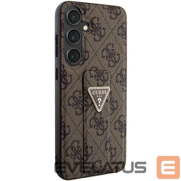 Other Phone Accessory Guess Guess GUHCS24SPGS4TDW S24 S921 brown/brown hardcase Grip Stand 4G Triangle Strass