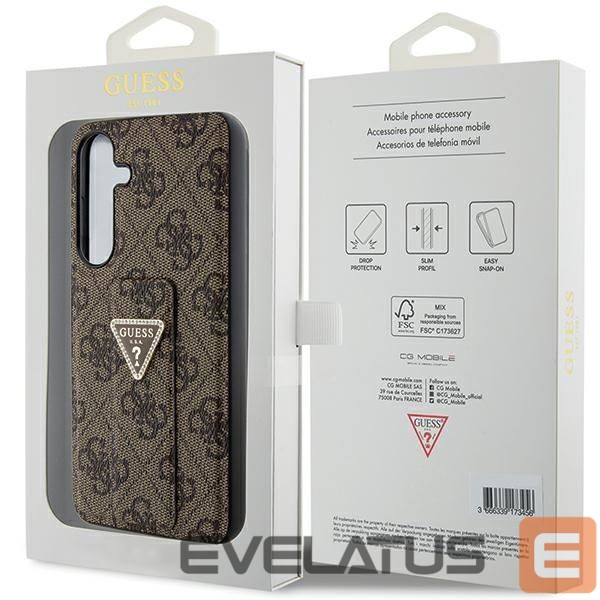 Other Phone Accessory Guess Guess GUHCS24SPGS4TDW S24 S921 brown/brown hardcase Grip Stand 4G Triangle Strass