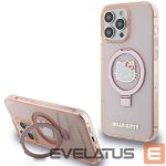 Back panel cover Hello Kitty  Hello Kitty Ring Stand Glitter Electrop Logo MagSafe Case for iPhone 15 Pro Max - Pink 