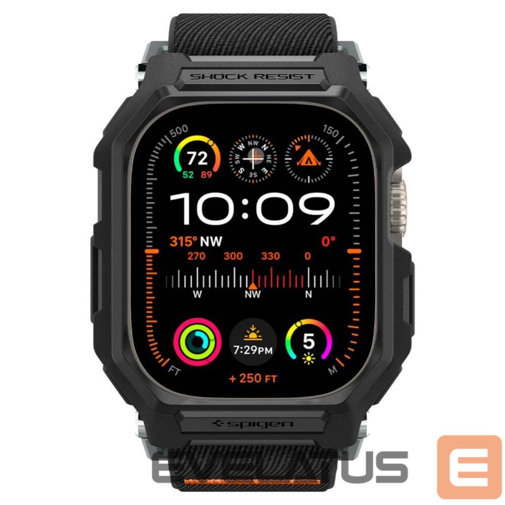 Other Phone Accessory Spigen Spigen Lite Fit Pro Case with Strap for Apple Watch Ultra 1 / 2 (49mm) - Matte Black