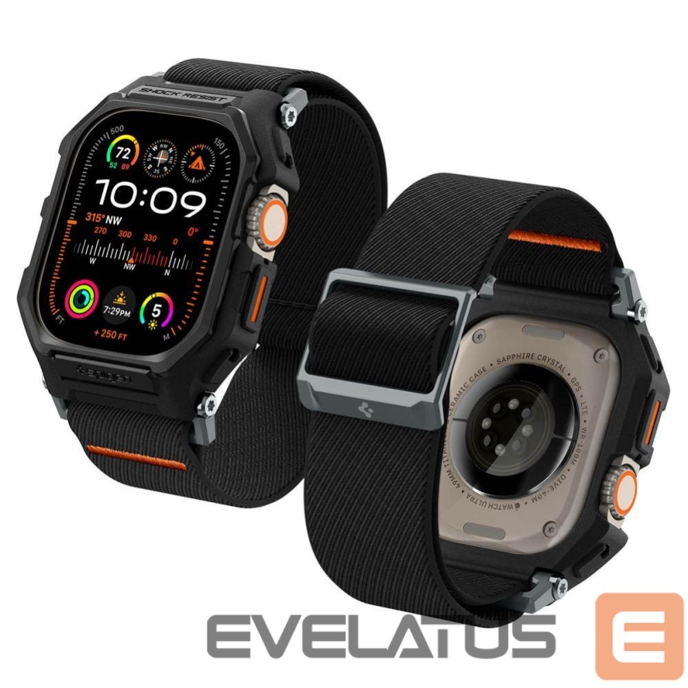 Other Phone Accessory Spigen Spigen Lite Fit Pro Case with Strap for Apple Watch Ultra 1 / 2 (49mm) - Matte Black