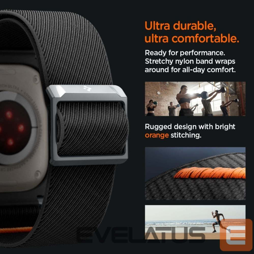 Other Phone Accessory Spigen Spigen Lite Fit Pro Case with Strap for Apple Watch Ultra 1 / 2 (49mm) - Matte Black