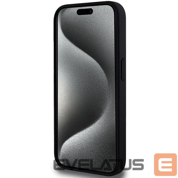 Back panel cover BMW BMW Perforated Tricolor Line case for iPhone 15 Pro - black