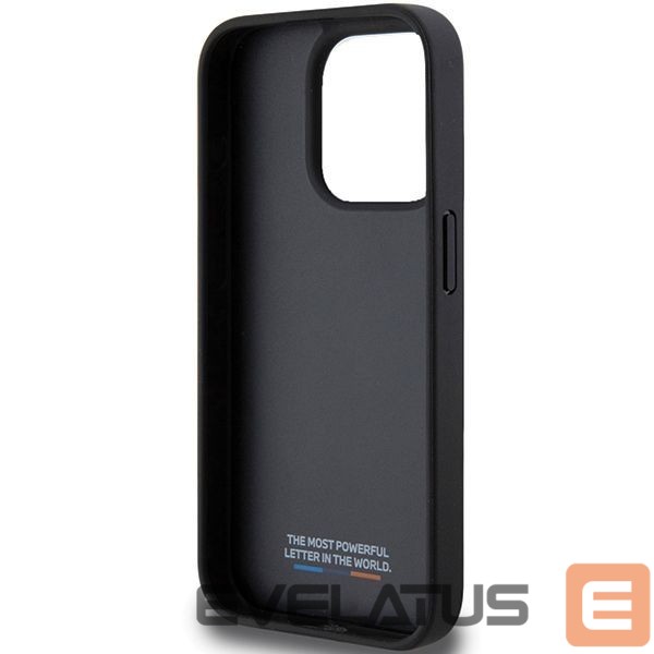 Back panel cover BMW BMW Perforated Tricolor Line case for iPhone 15 Pro - black