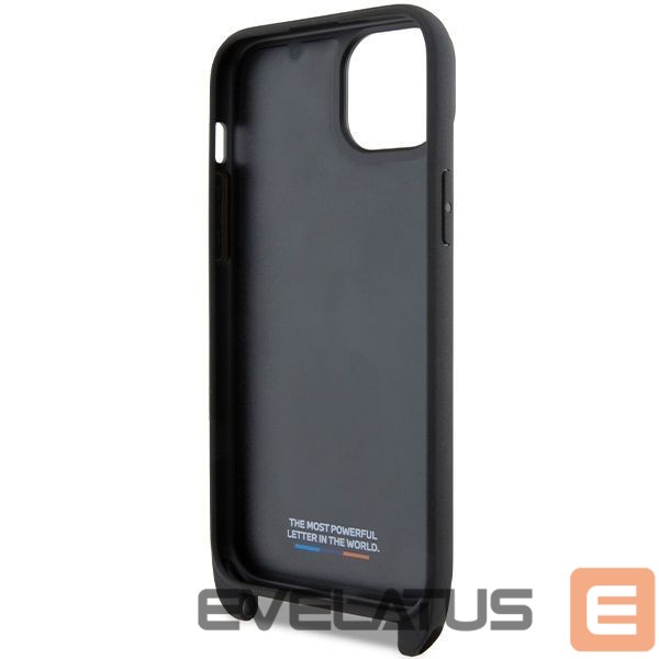 Back panel cover BMW BMW M Edition Carbon Stripe & Strap case for iPhone 15 / 14 / 13 - black